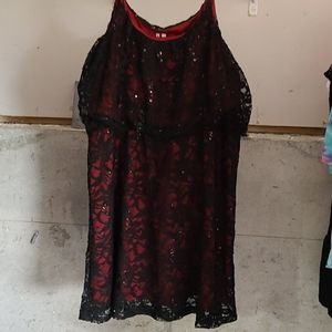 Studio Y sequin lace Red/Black DRESS